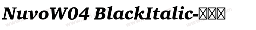 NuvoW04 BlackItalic字体转换 NuvoW04 BlackItalic字体转换